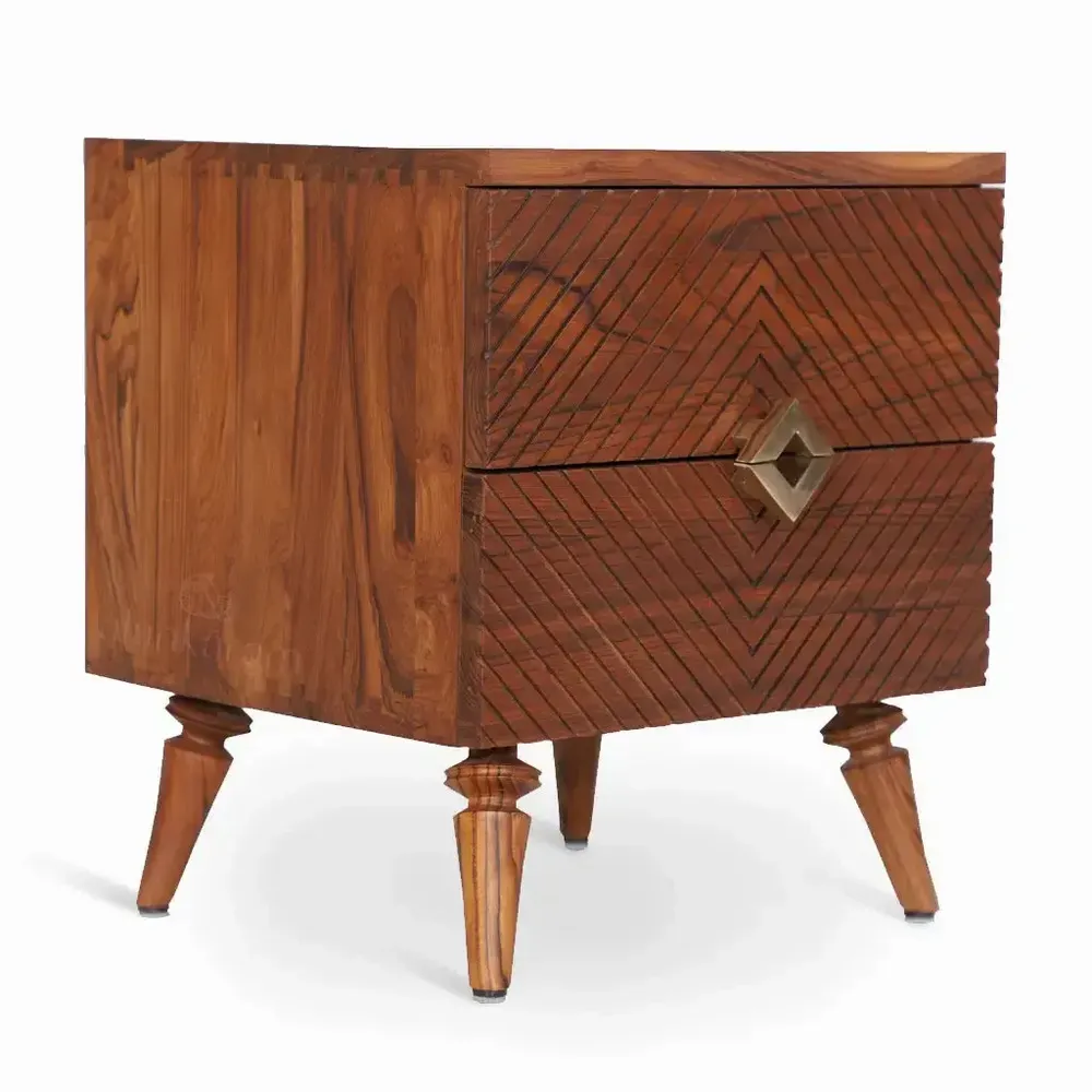 Night tables - Ubin Teakwood Bedside unit - ALANKARAM