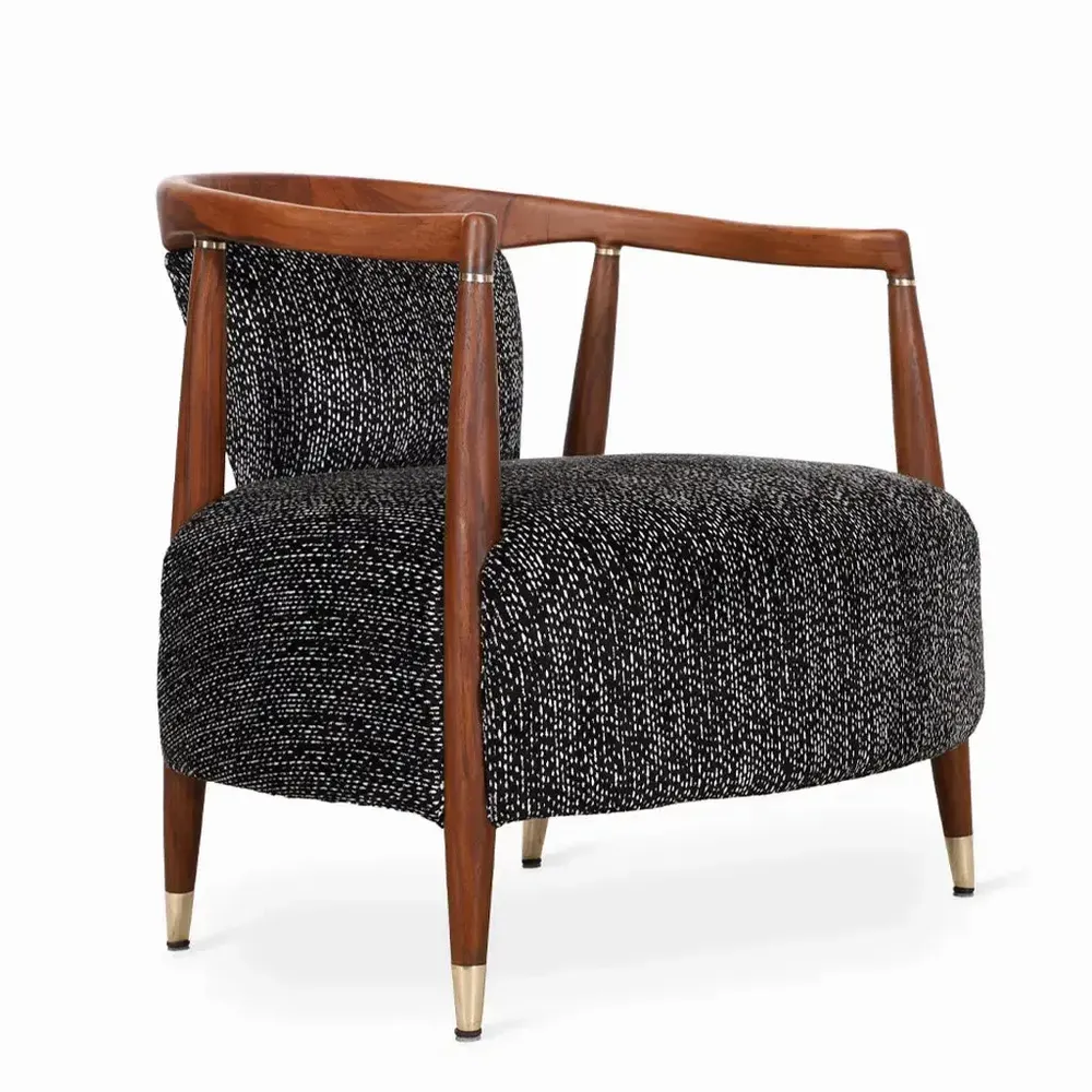 Chaises - Uru - Fauteuil Lounge avec revêtement en laiton - ALANKARAM