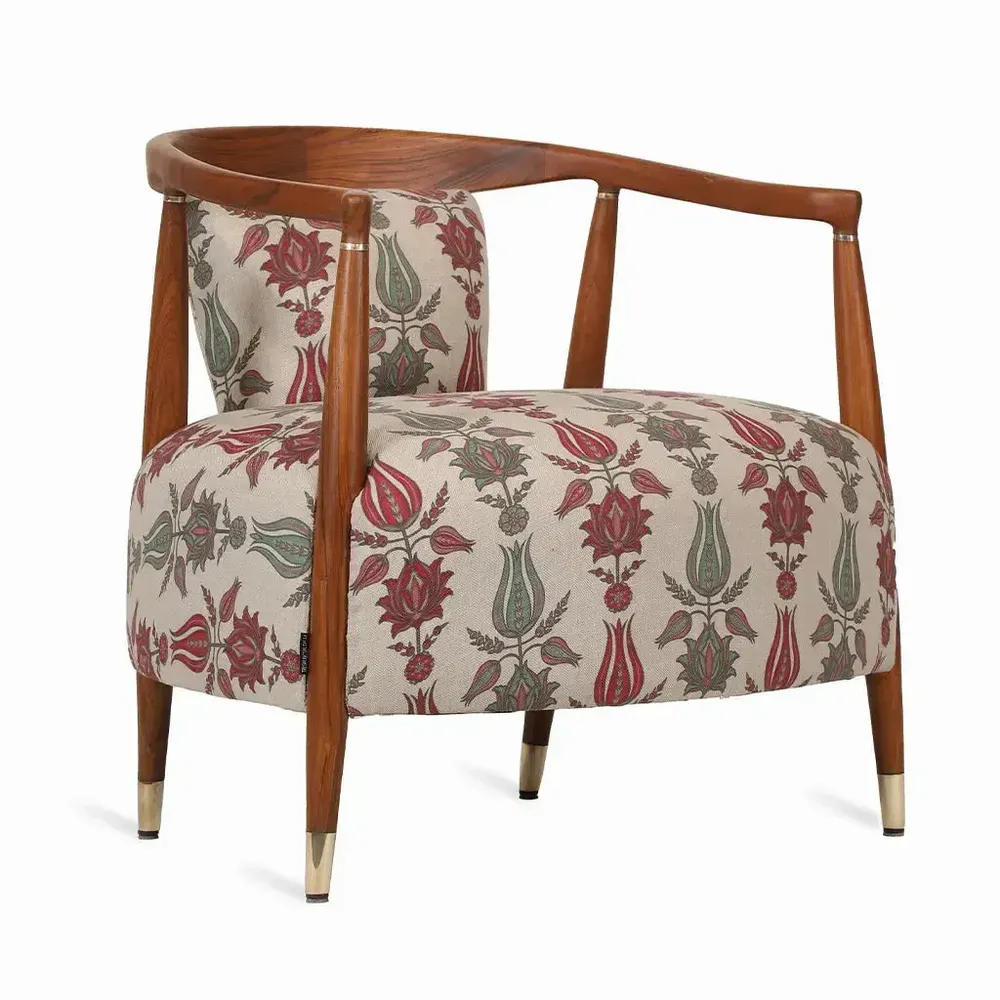 Chairs - Uru - Lounge Chair With Brass Capping - ALANKARAM