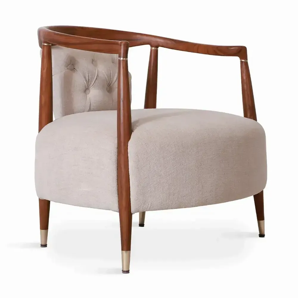 Chaises - Uru - Fauteuil Lounge avec revêtement en laiton - ALANKARAM