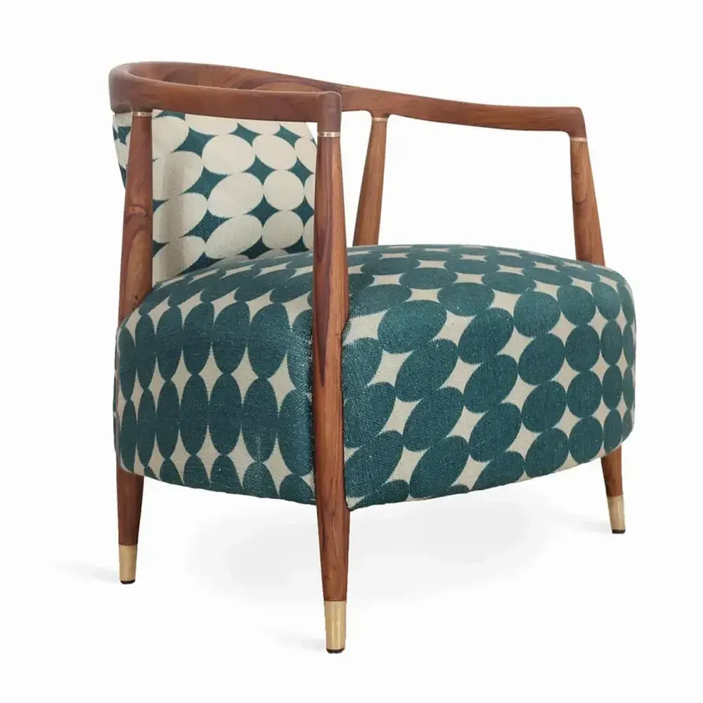 Chaises - Uru - Fauteuil Lounge avec revêtement en laiton - ALANKARAM