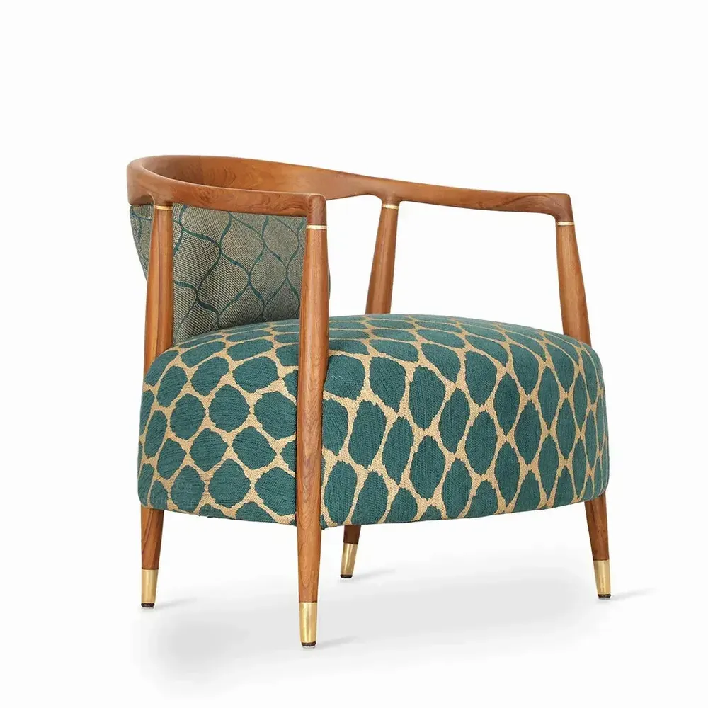 Chairs - Uru - Lounge Chair With Brass Capping - ALANKARAM