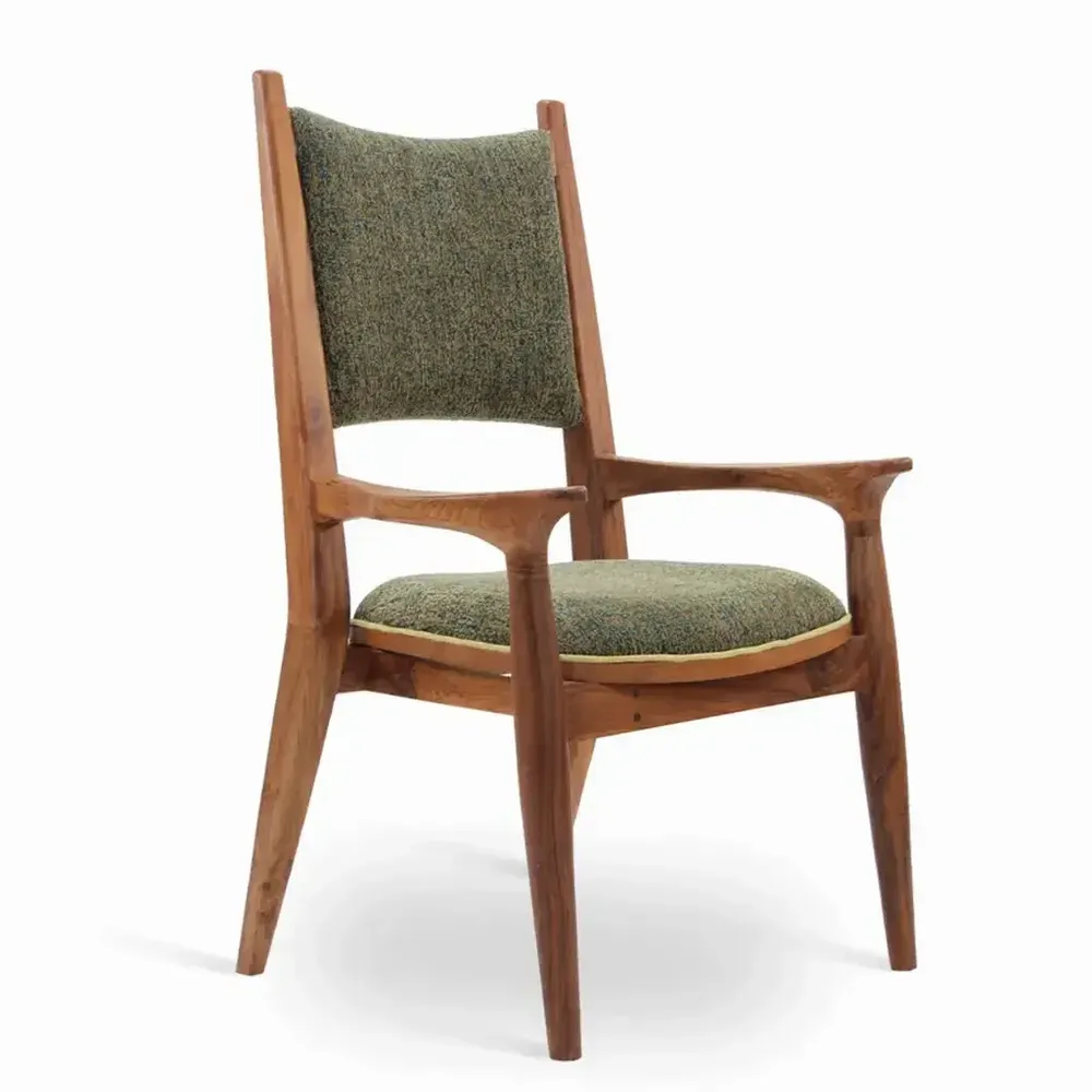 Chaises - Chaise de salle à manger en vinyle avec repose-mains - ALANKARAM