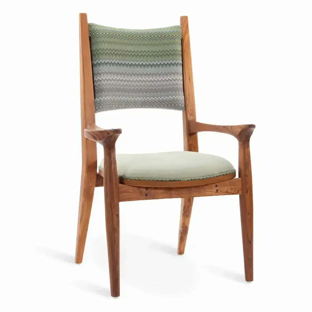 Chaises - Chaise de salle à manger en vinyle avec repose-mains - ALANKARAM