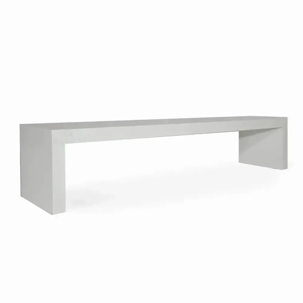 Bancs - Banc en bois massif Xarak de couleur blanche - ALANKARAM