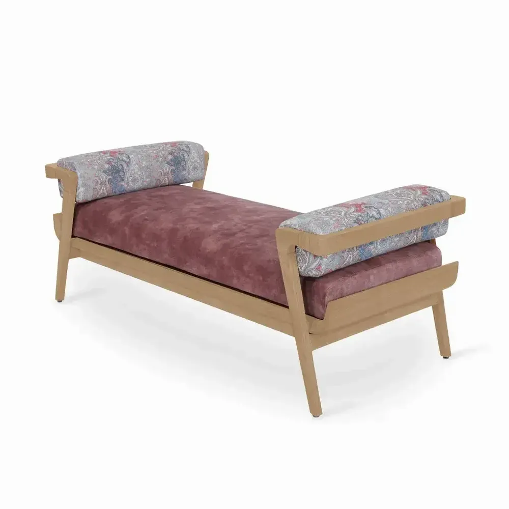 Sofas - Yassi Solidwood Daybed/Chaise - ALANKARAM