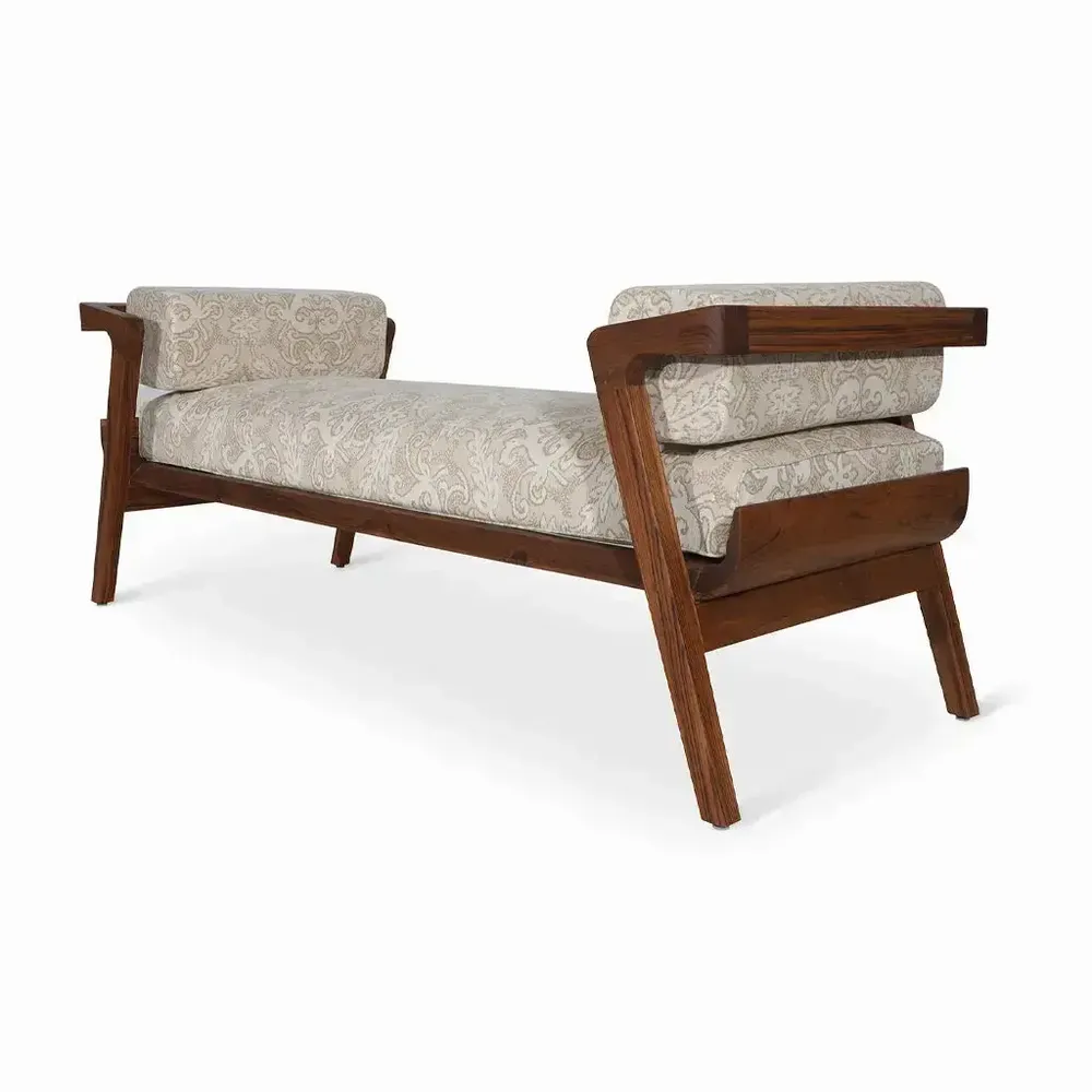Sofas - Yassi Teakwood Daybed/Chaise - ALANKARAM