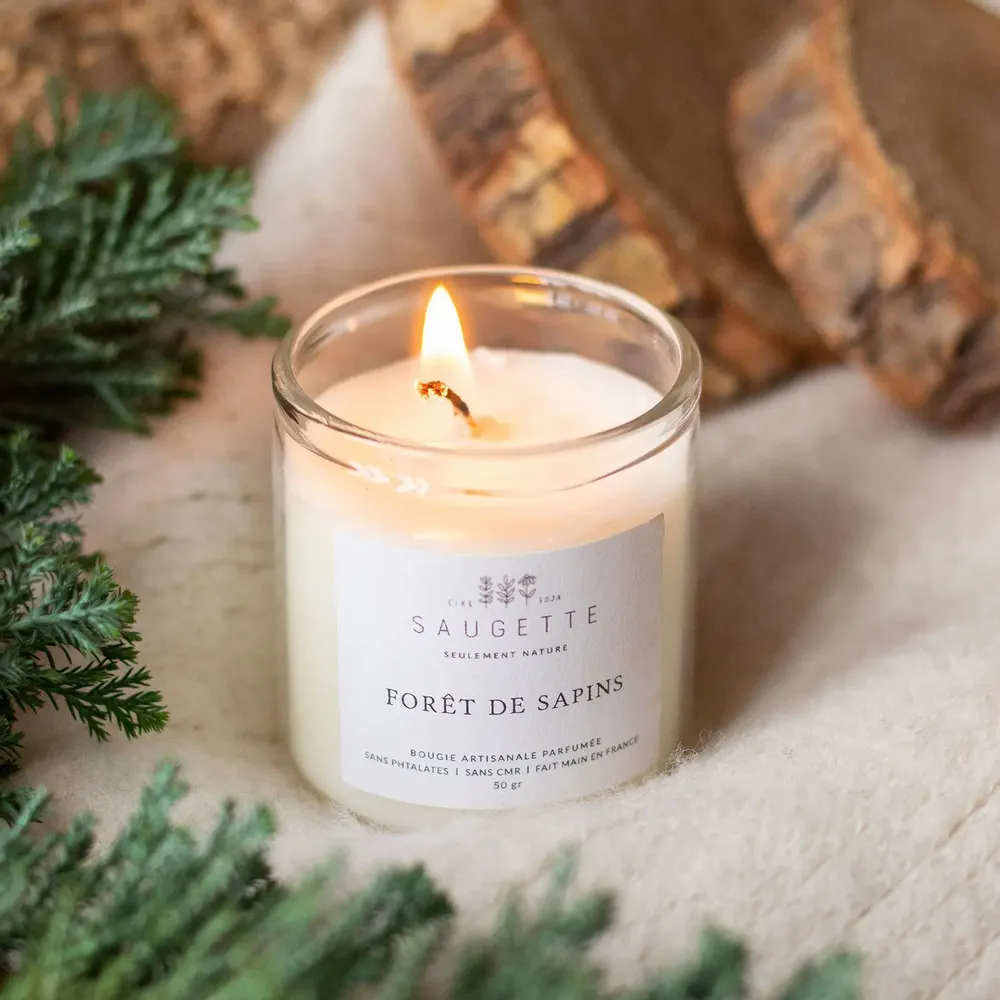 Cadeaux - Coffret Nuit de Noël - 3 Bougies artisanales parfumées en cire de soja - SAUGETTE