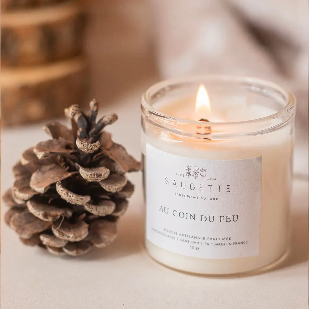 Cadeaux - Coffret Nuit de Noël - 3 Bougies artisanales parfumées en cire de soja - SAUGETTE