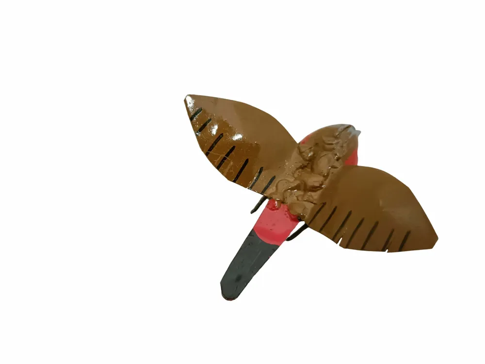 Accessoires de déco extérieure - Sculpture Amaranthe Foncéé Ailes Ouvertes Métal Recyclé 12cm - TERRE SAUVAGE