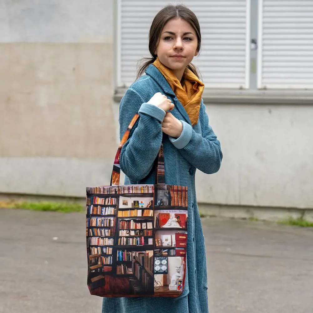 Homewear textile - Tote bag Paris Librairies - MARON BOUILLIE