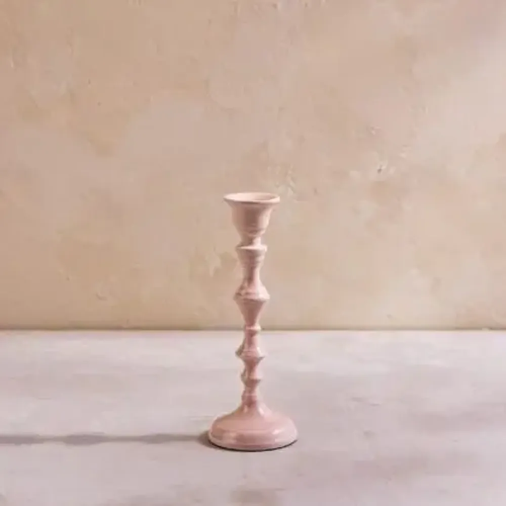 Decorative objects - Rubbed Enamel Candle Holders - BE HOME