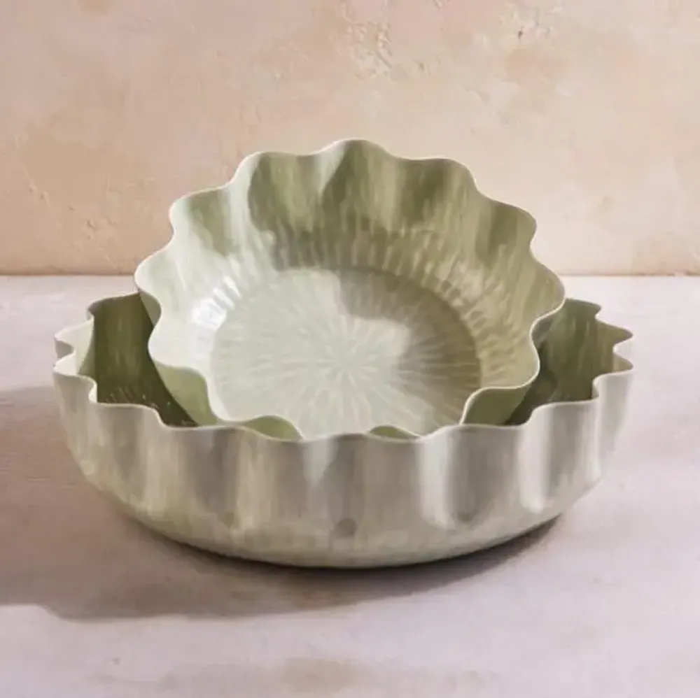 Platter and bowls - Rubbed Enamel Serveware - BE HOME