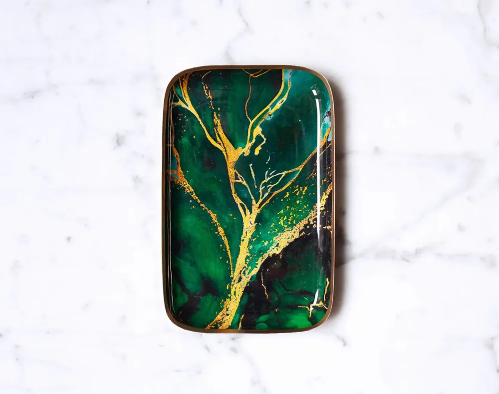 Trays - Amazon enamelled tray - PARADISIO IMAGINARIUM