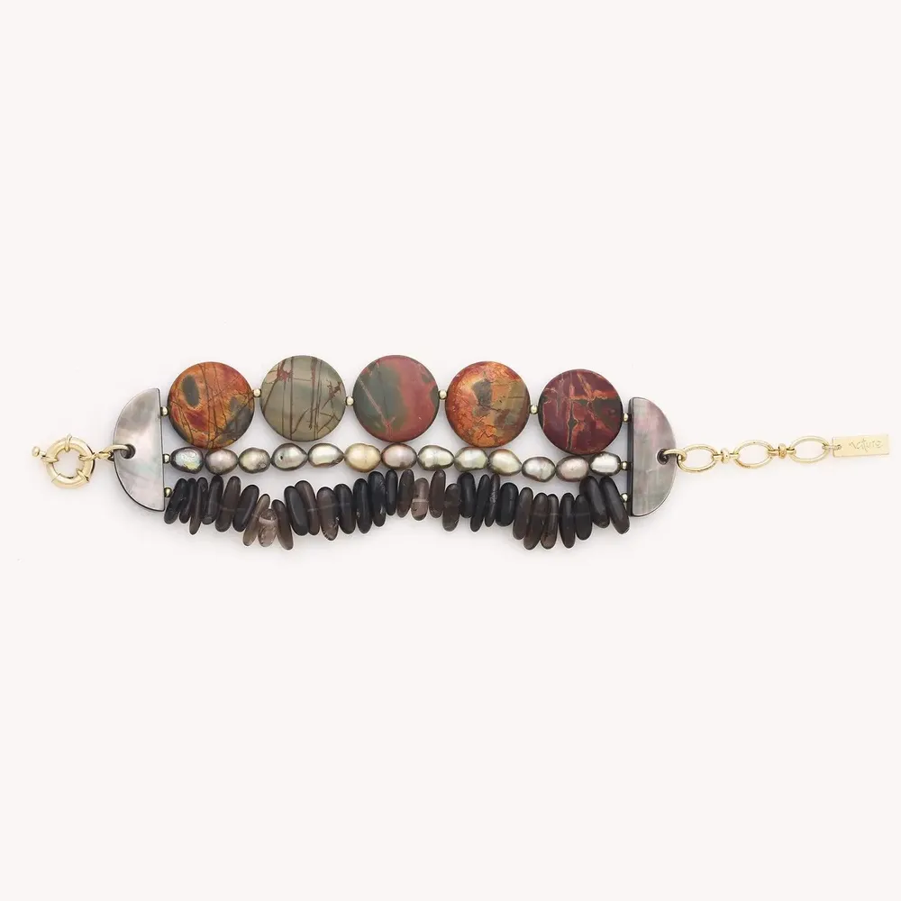 Jewelry - Adjustable 3 rows bracelet – L’ILE ROUSSE - NATURE BIJOUX