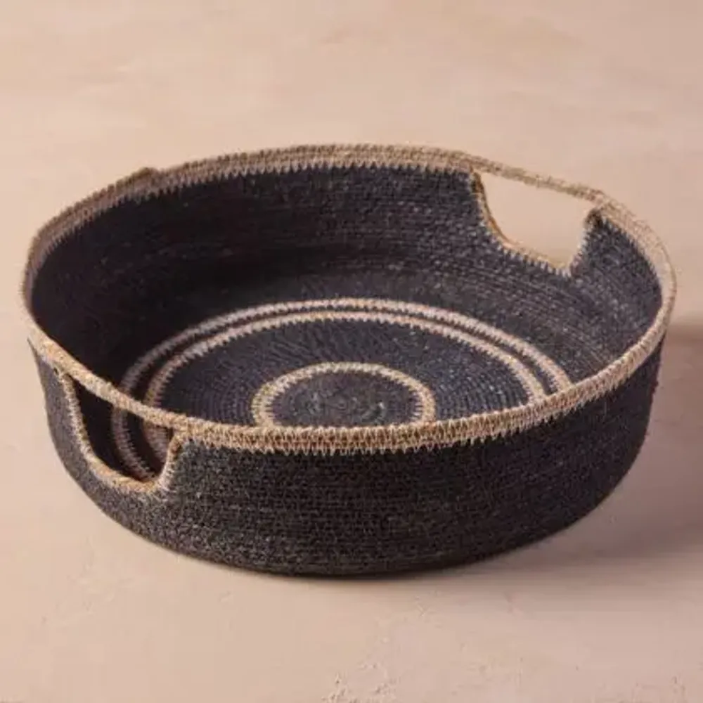 Platter and bowls - Hydra Woven Seagrass Tray - BE HOME