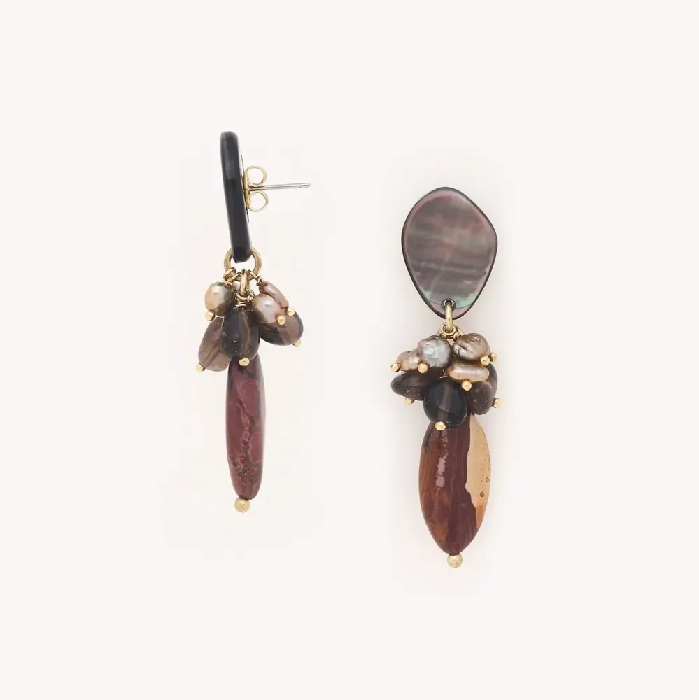 Jewelry - Multi dangles post earrings – L’ILE ROUSSE - NATURE BIJOUX