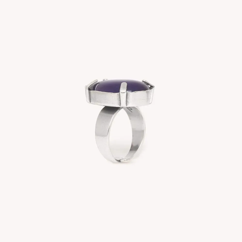 Bijoux - Bague ajustable goutte violette – GOTBORG - NATURE BIJOUX