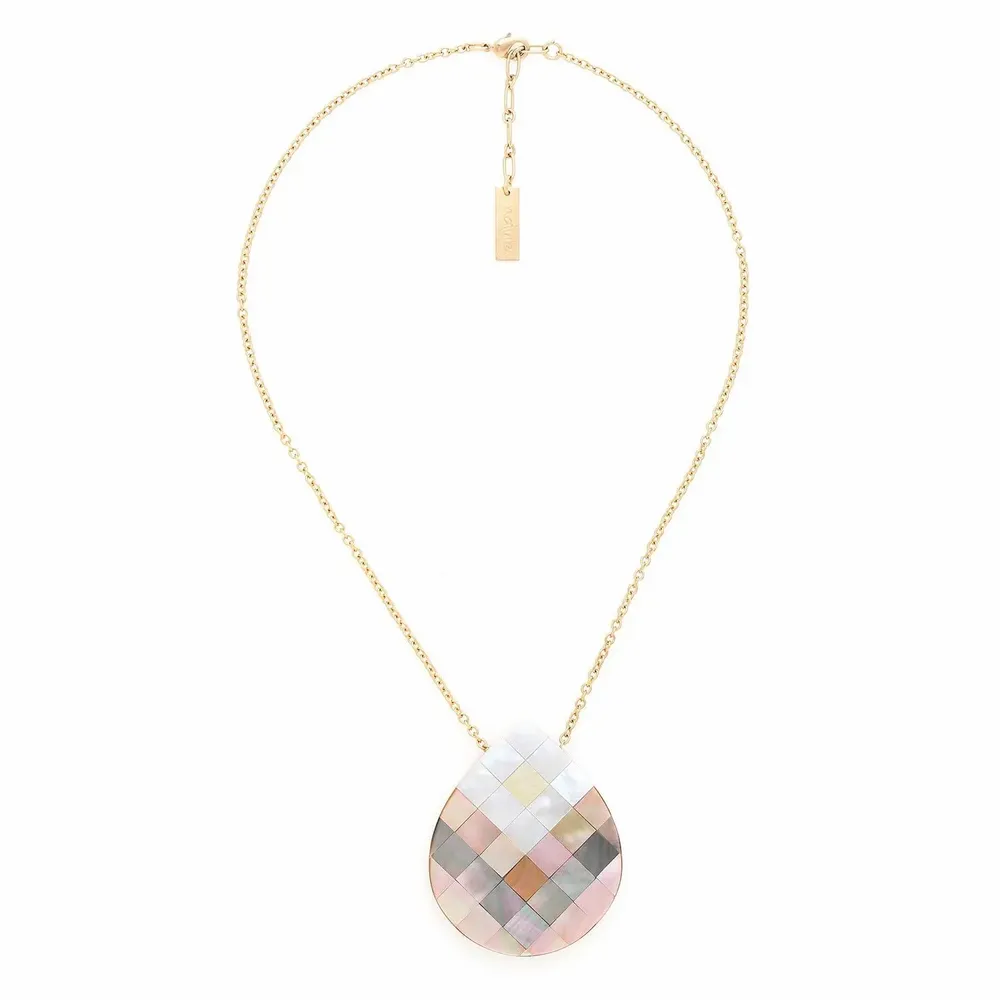 Bijoux - Collier pendentif goutte marqueterie – SAN LAZZARO - NATURE BIJOUX