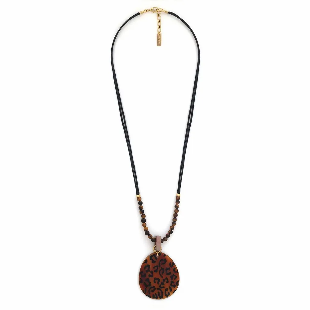 Bijoux - Collier pendentif corne dorée – JAGUAR - NATURE BIJOUX