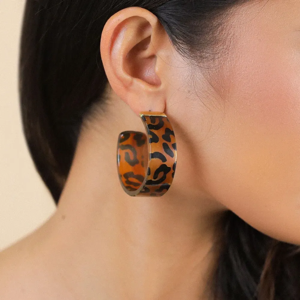 Jewelry - Small creoles earrings – JAGUAR - NATURE BIJOUX