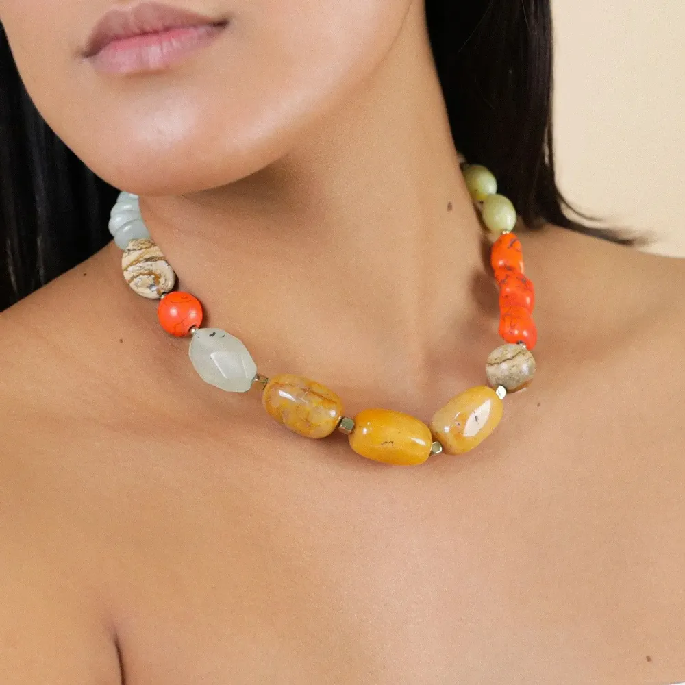 Jewelry - Plastron necklace with 1 robles pearl - TIVOLI - NATURE BIJOUX