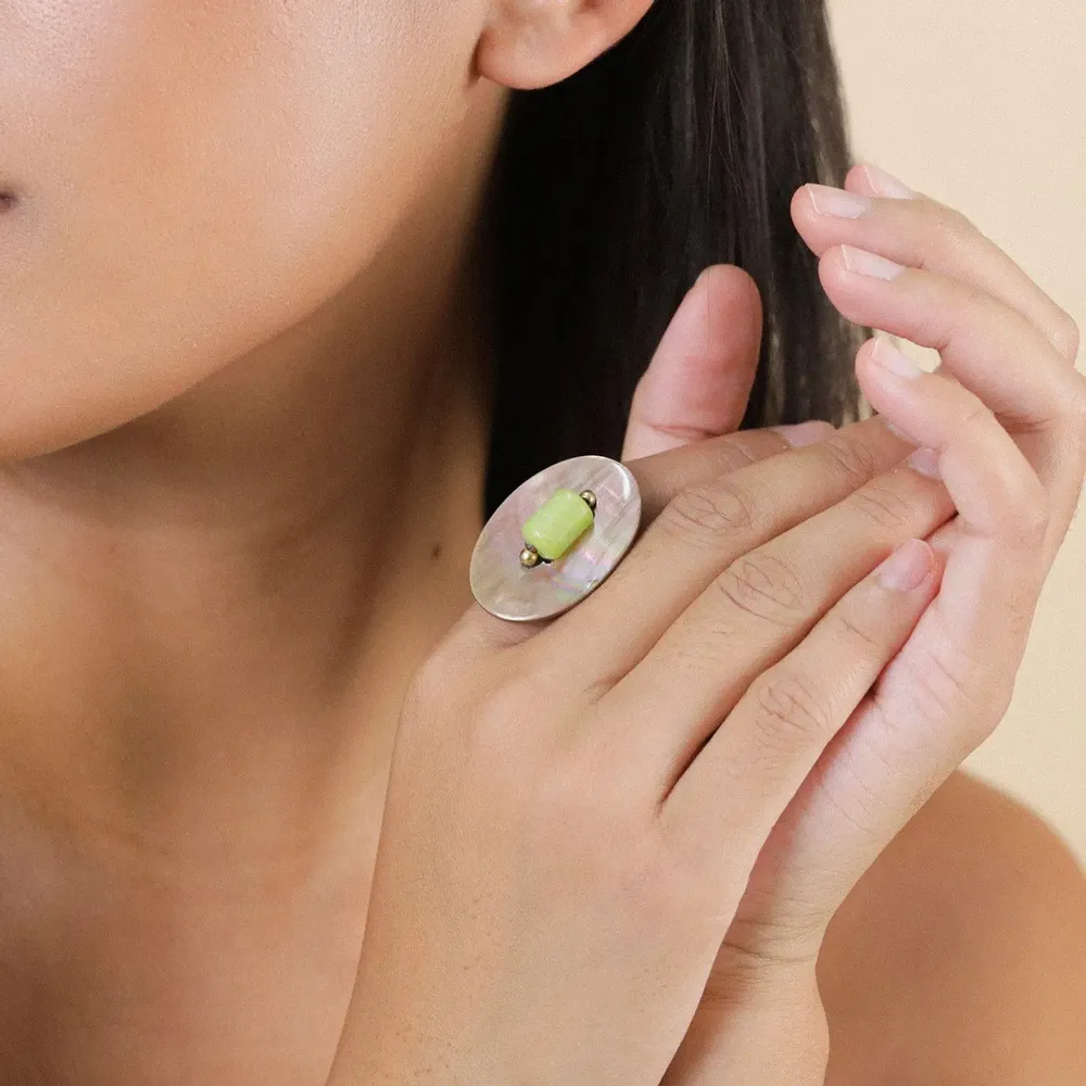 Jewelry - Adjustable jade ring – TIVOLI - NATURE BIJOUX