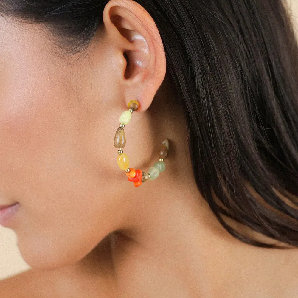 Bijoux - Boucles d’oreilles poussoir créoles – TIVOLI - NATURE BIJOUX