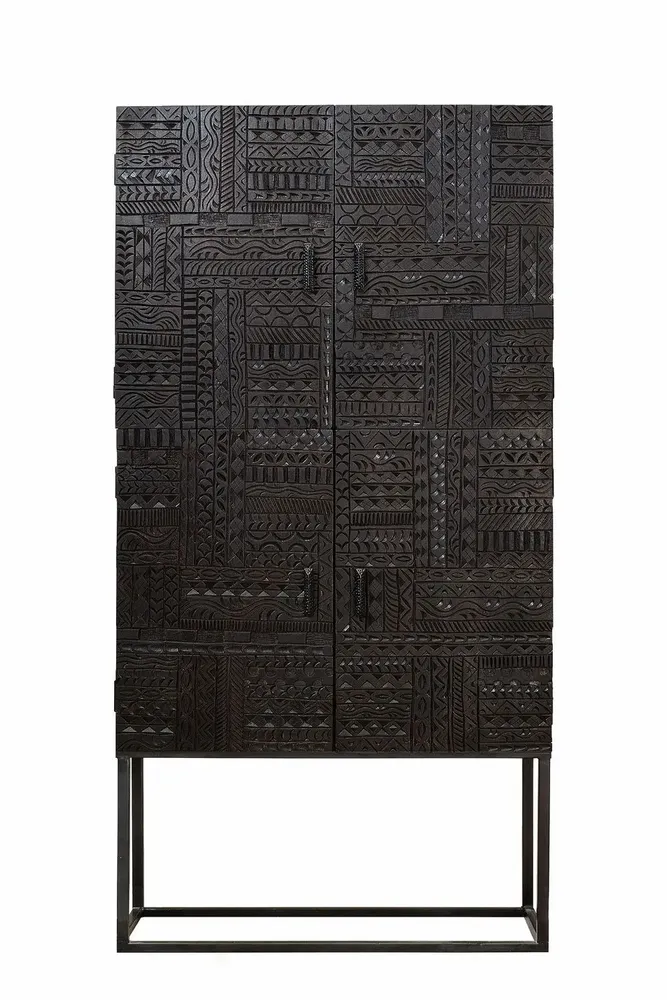 Sideboards - Mango wood display case and metal legs - GINER Y COLOMER