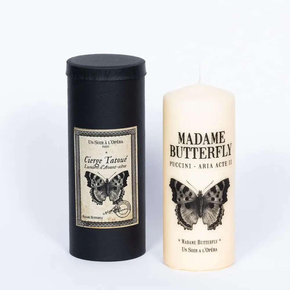 Decorative objects - MADAME BUTTERFLY - TATTOOED CANDLE - UN SOIR A L'OPERA