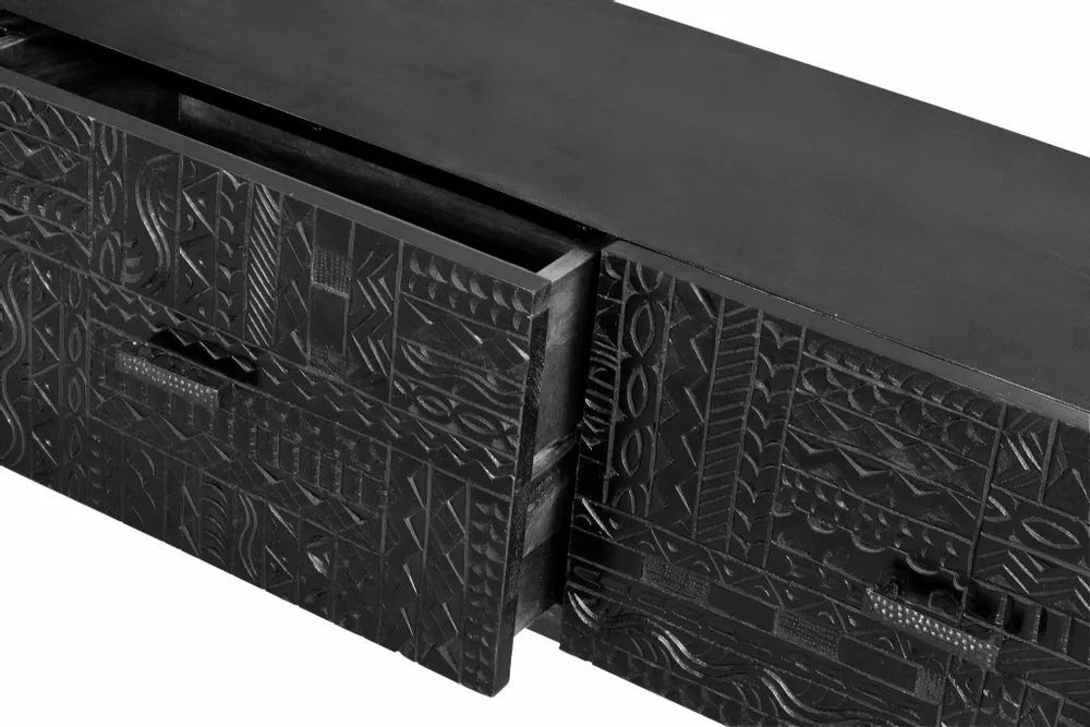 TV stands - TV cabinet in mango wood and metal legs - GINER Y COLOMER