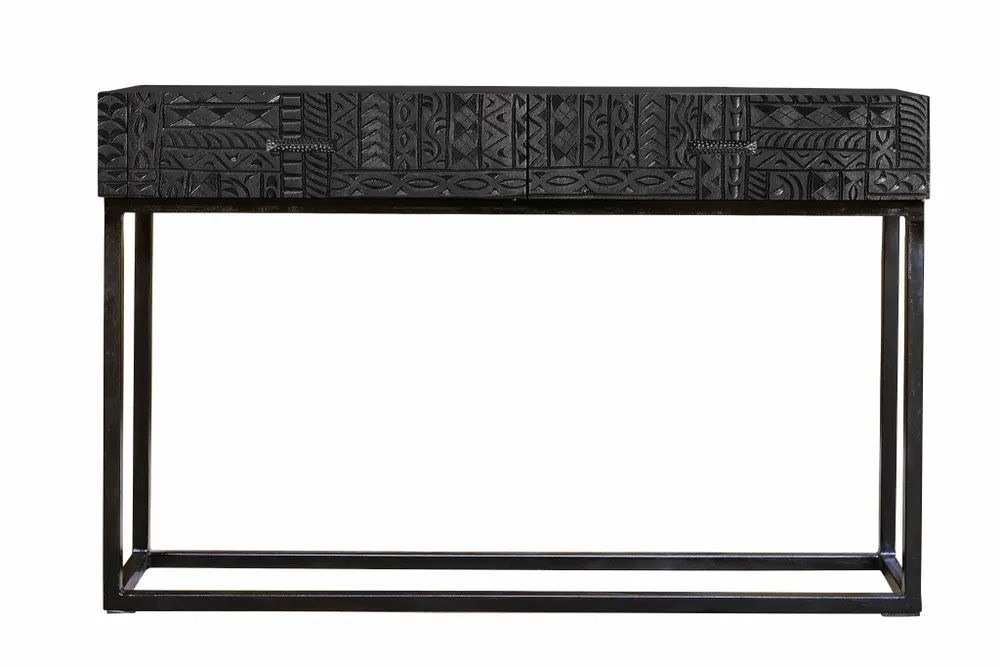 Console table - Console in mango wood and metal legs - GINER Y COLOMER