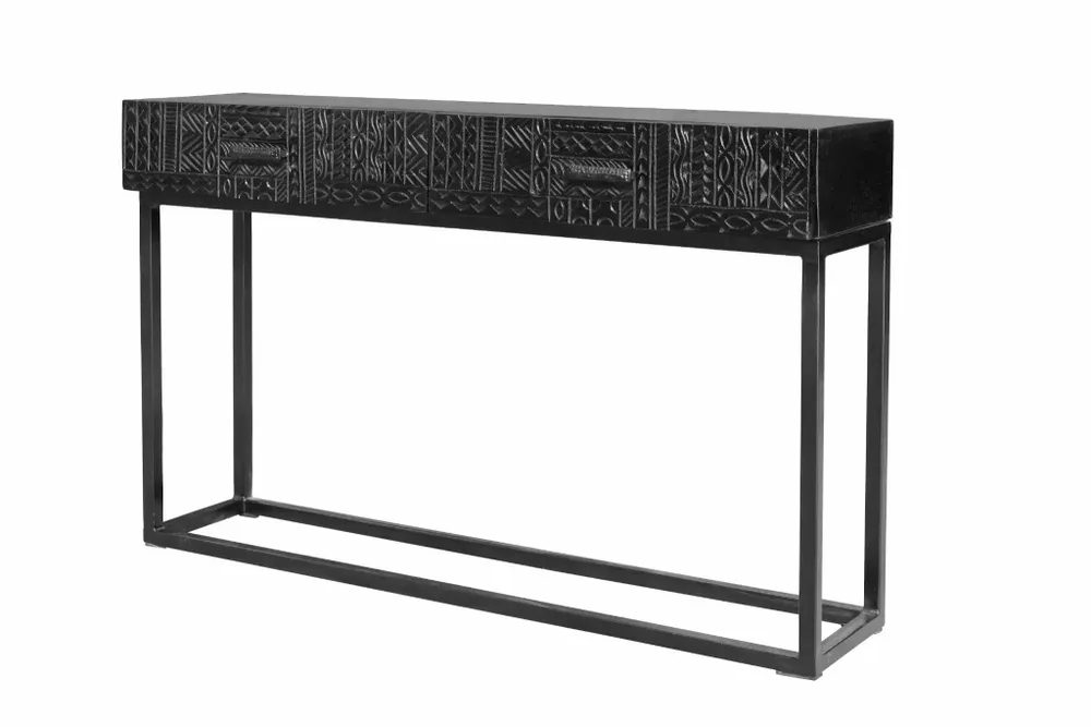 Console table - Console in mango wood and metal legs - GINER Y COLOMER