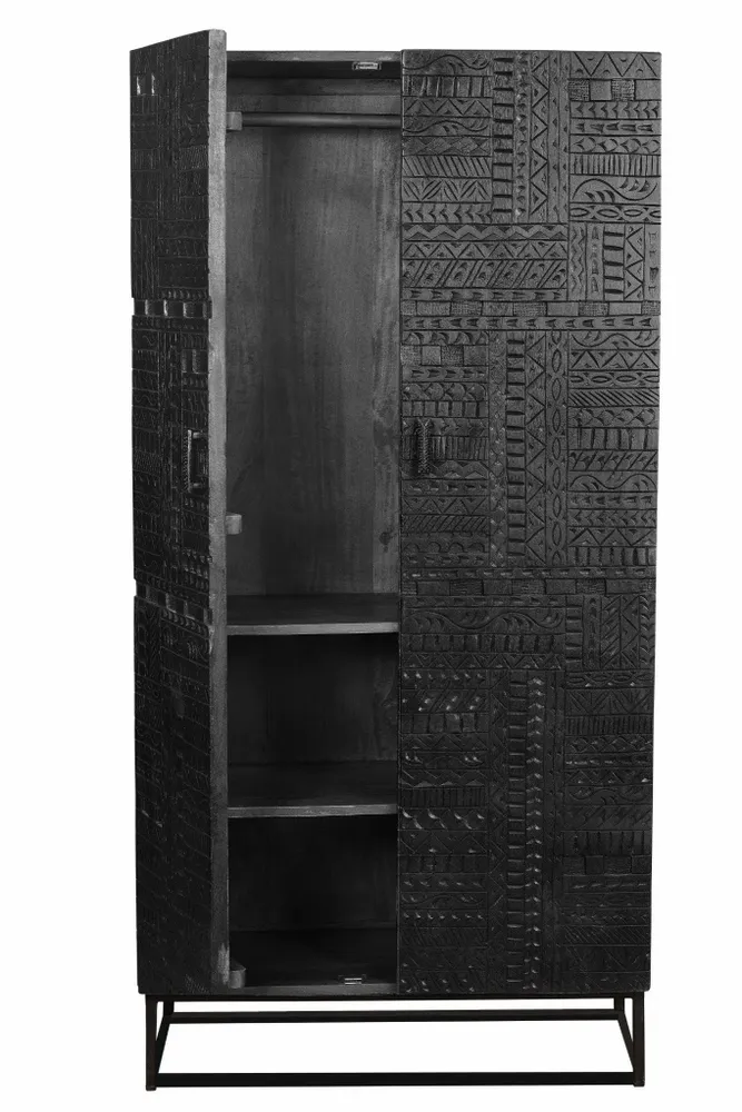 Wardrobe - Mango wood cabinet and metal legs - GINER Y COLOMER