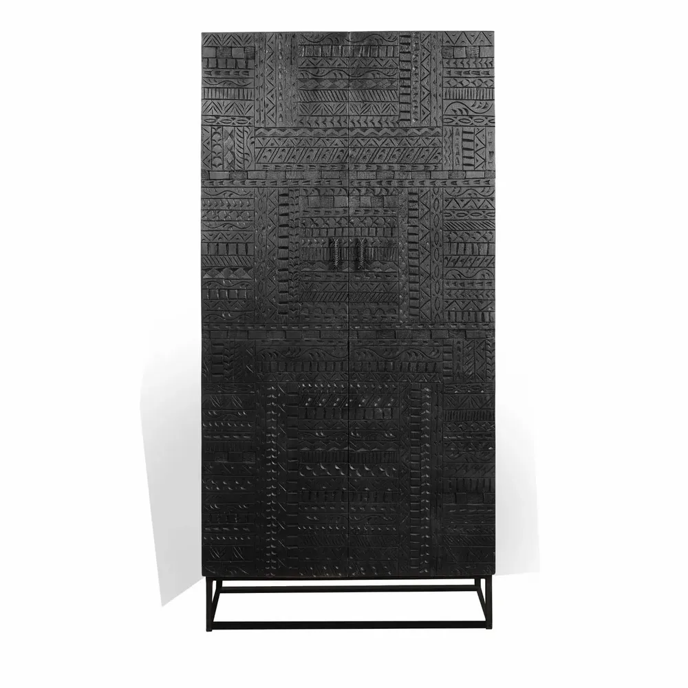 Wardrobe - Mango wood cabinet and metal legs - GINER Y COLOMER
