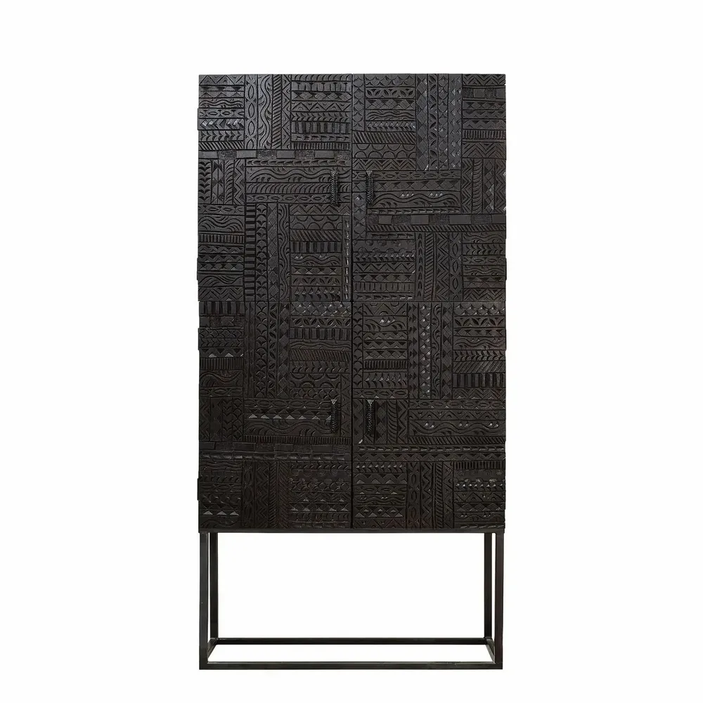 Sideboards - Mango wood display case and metal legs - GINER Y COLOMER