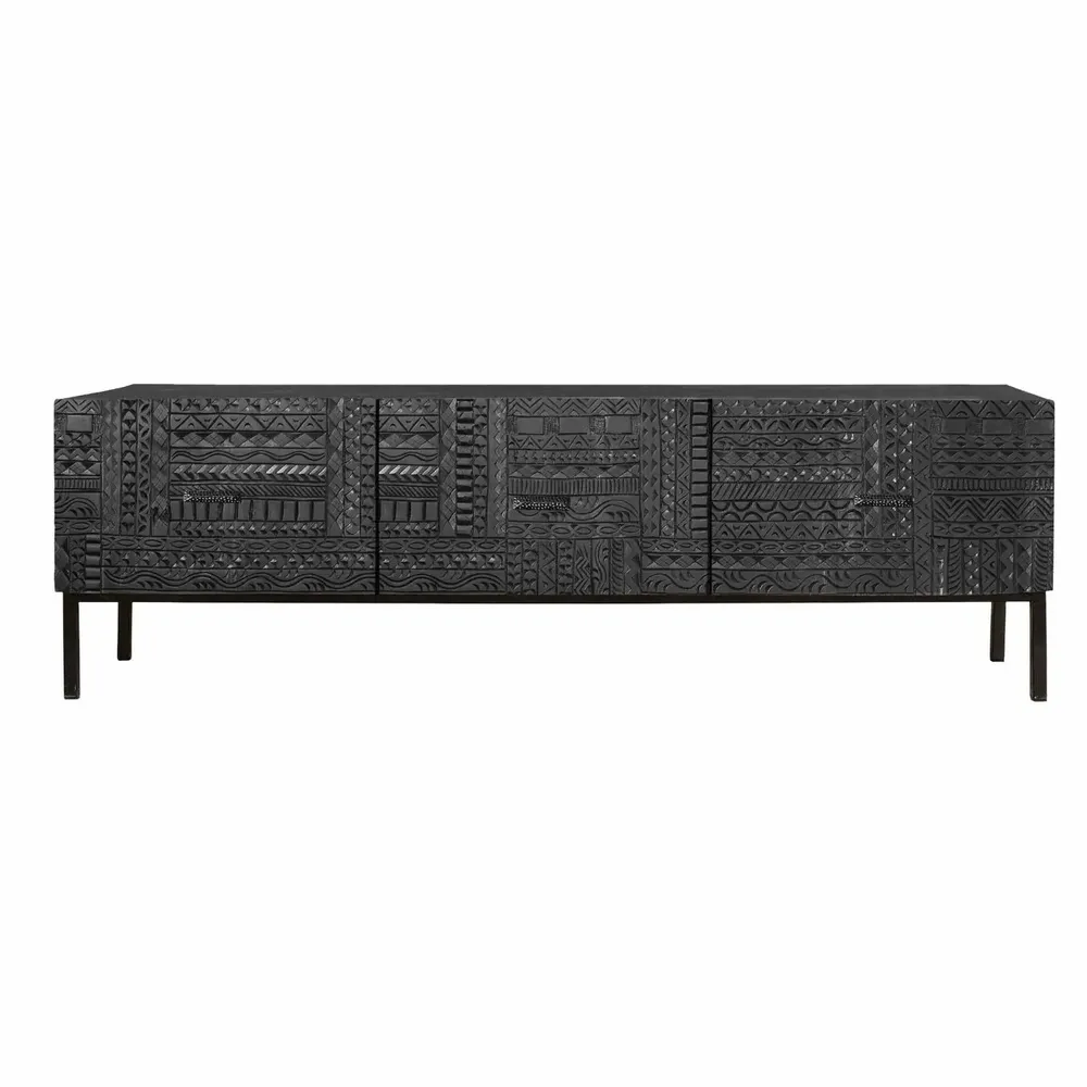 TV stands - TV cabinet in mango wood and metal legs - GINER Y COLOMER