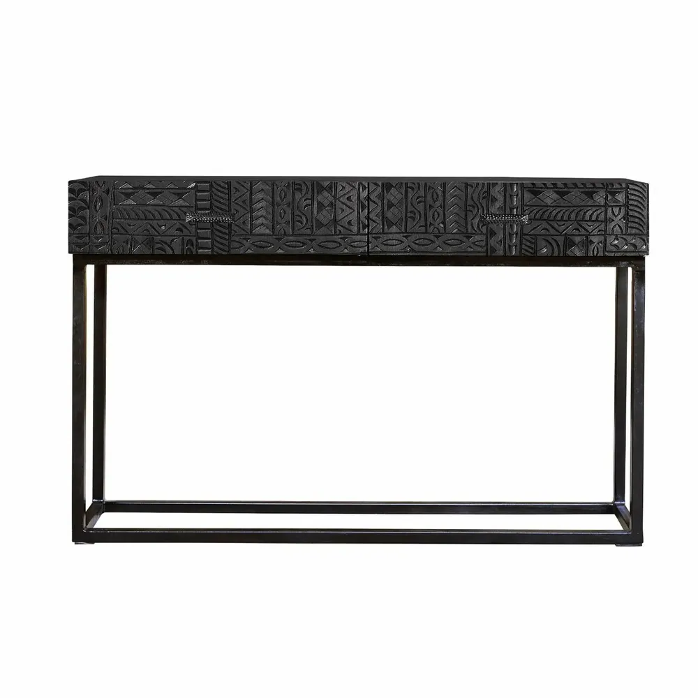 Console table - Console in mango wood and metal legs - GINER Y COLOMER