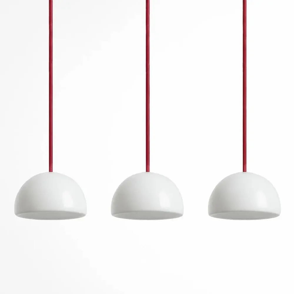 Plafonniers - Ensemble de 3 petites ampoules à ampoule hémisphérique en verre pour é - MOR