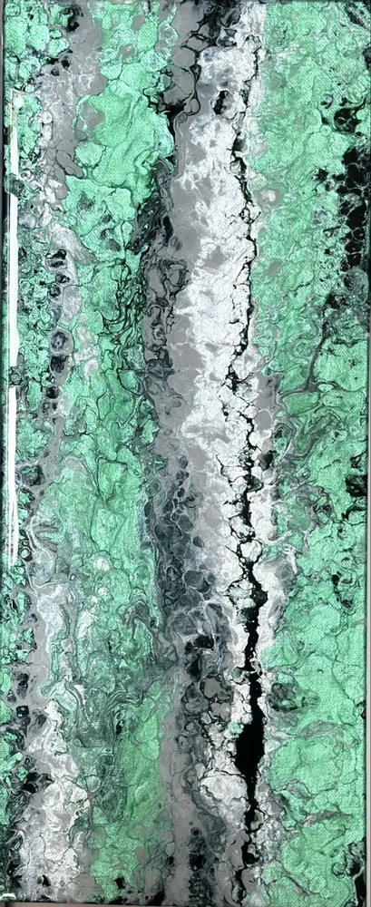 Paintings - Painting Acrylic Resin Diptych "Malachite" - TURIK&ART (KSENIIA TURIK)