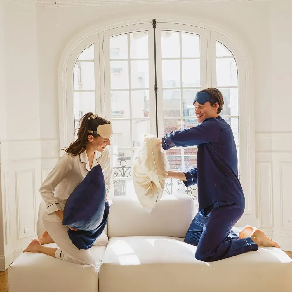 Linge de lit - Taie en 100% soie 22 mommes - QUÊTE DE SOIE