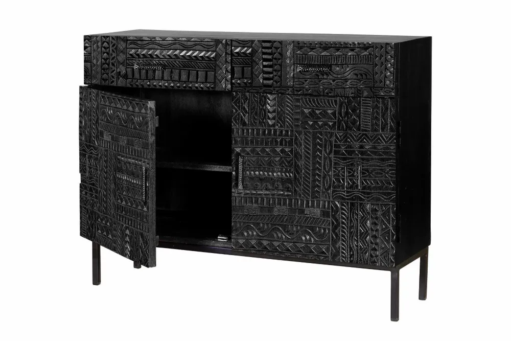 Chests of drawers - Console in dark walnut mango wood - GINER Y COLOMER