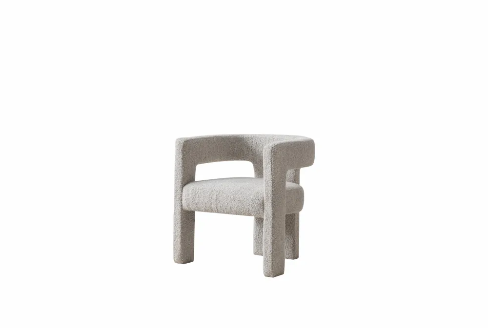 Chaises - CHAISE 'PORTLAND' BOUCLÉ TAUPE - FANCY