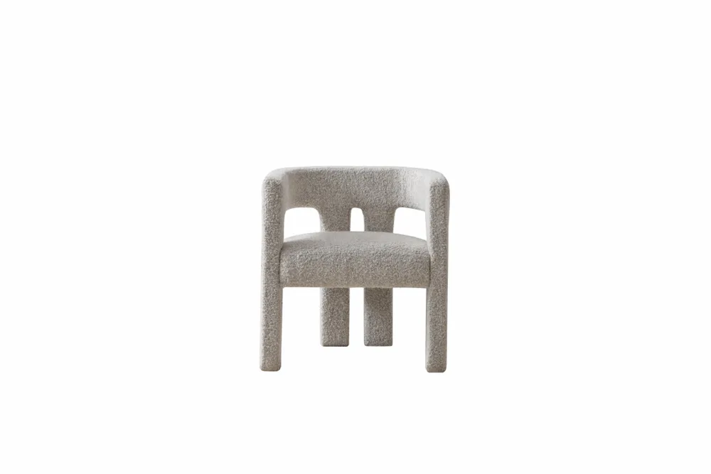 Chaises - CHAISE 'PORTLAND' BOUCLÉ TAUPE - FANCY