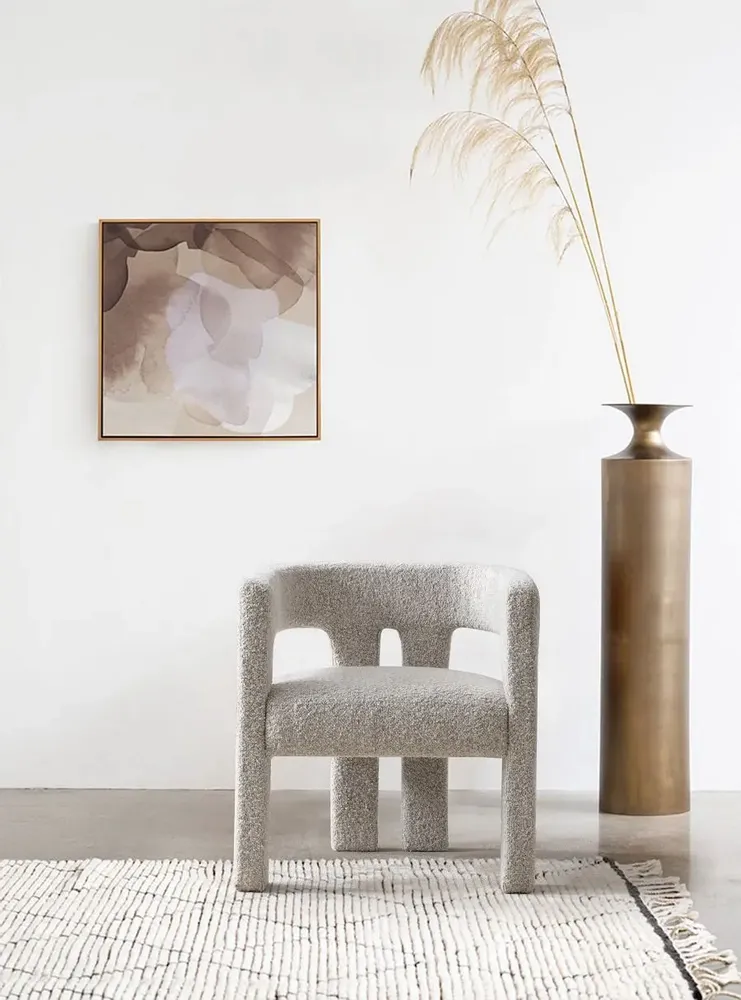 Chaises - CHAISE 'PORTLAND' BOUCLÉ TAUPE - FANCY