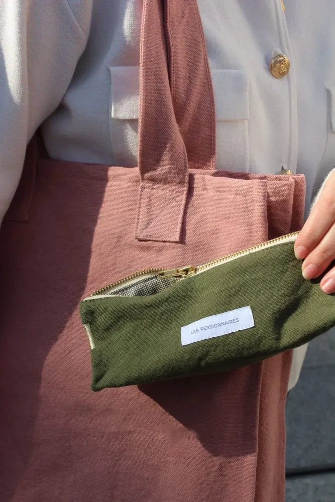 Autres fournitures bureau - Trousse à crayon en épaisse toile de coton bio - LES PENSIONNAIRES
