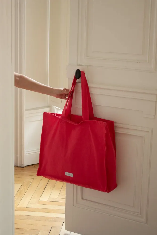 Sacs et cabas - Grand cabas en épaisse toile de coton bio. - LES PENSIONNAIRES