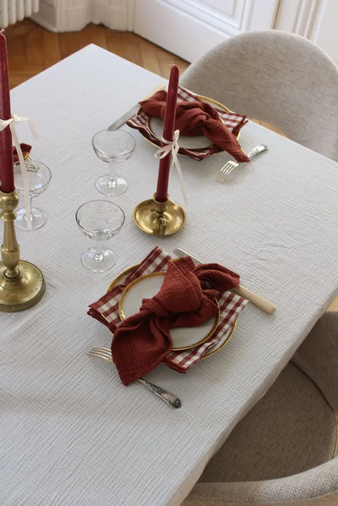 Table linen - Cotton Double Gauze Napkins (Set of 2) - LES PENSIONNAIRES