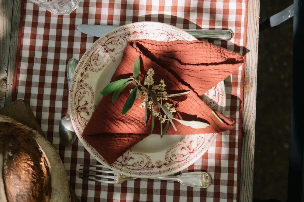 Table linen - Cotton Double Gauze Napkins (Set of 2) - LES PENSIONNAIRES