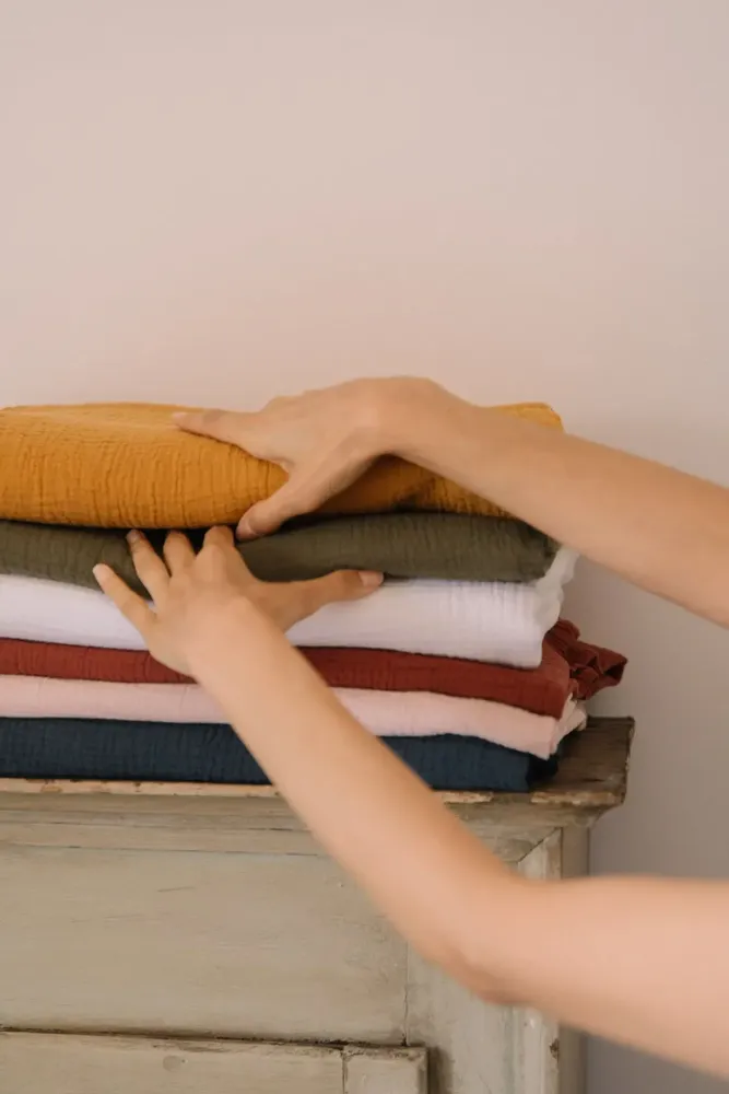 Plaids - Grand plaid en double gaze de coton - LES PENSIONNAIRES